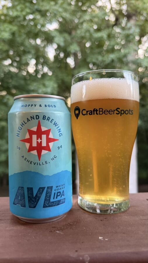 Can of AVL IPA from Highland Brewing Company