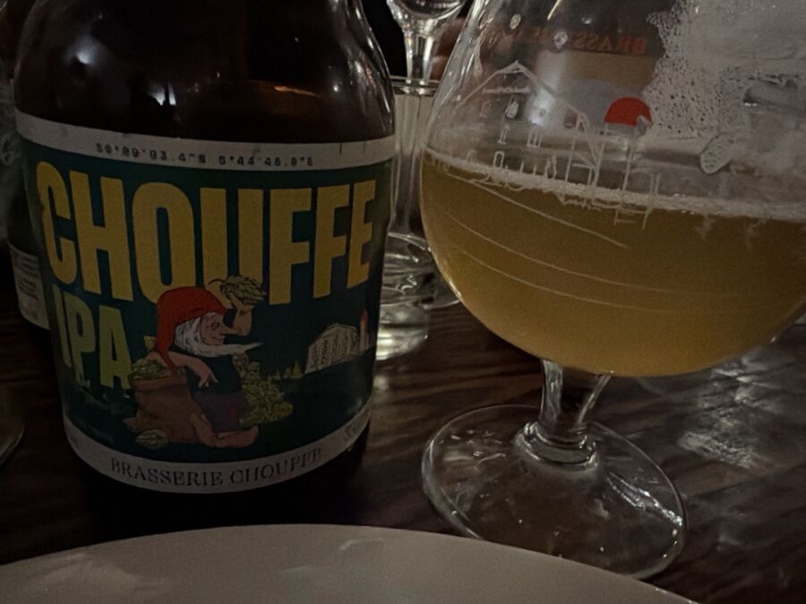 Bottle of Chouffe IPA from Brasserie d'Achouffe