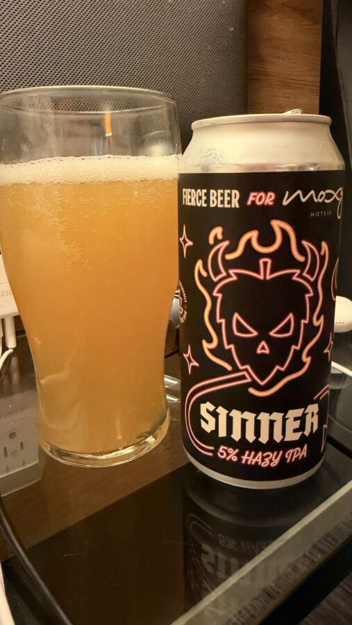 Can of Sinner (Moxy NEIPA) from Fierce Beer