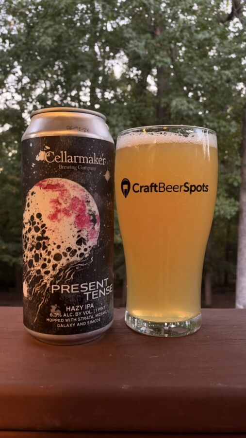 Can of Present Tense from Cellarmaker Brewing Company